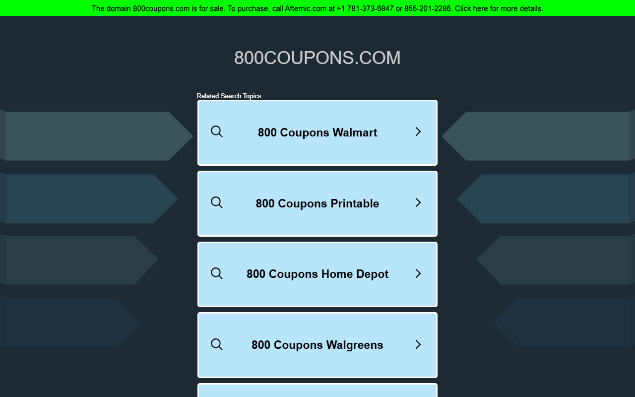 800coupons.com screenshot