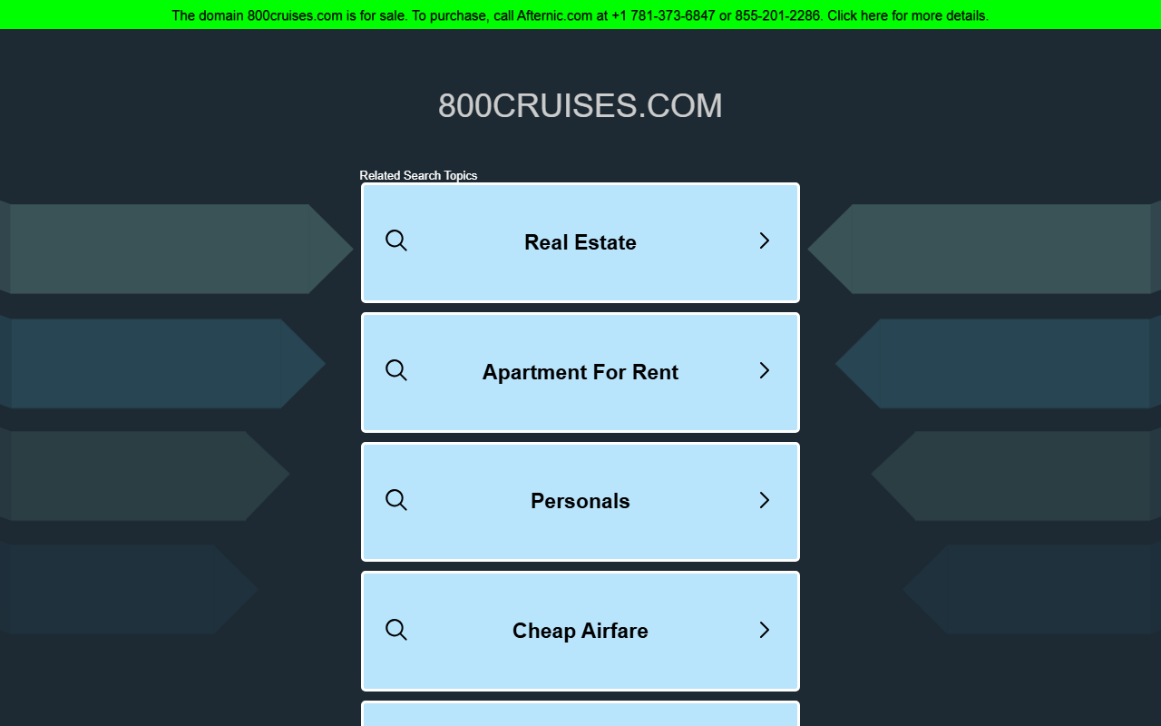 800cruises.com screenshot