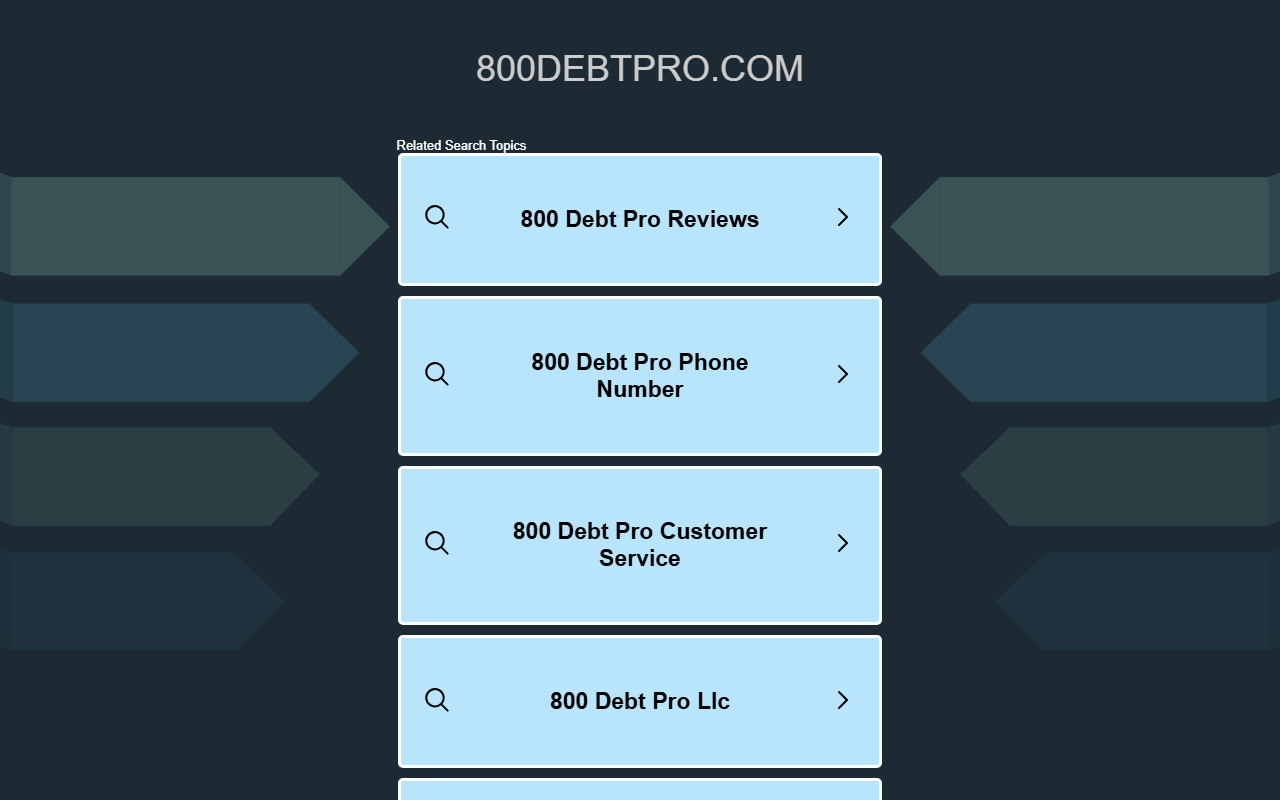 800debtpro.com screenshot