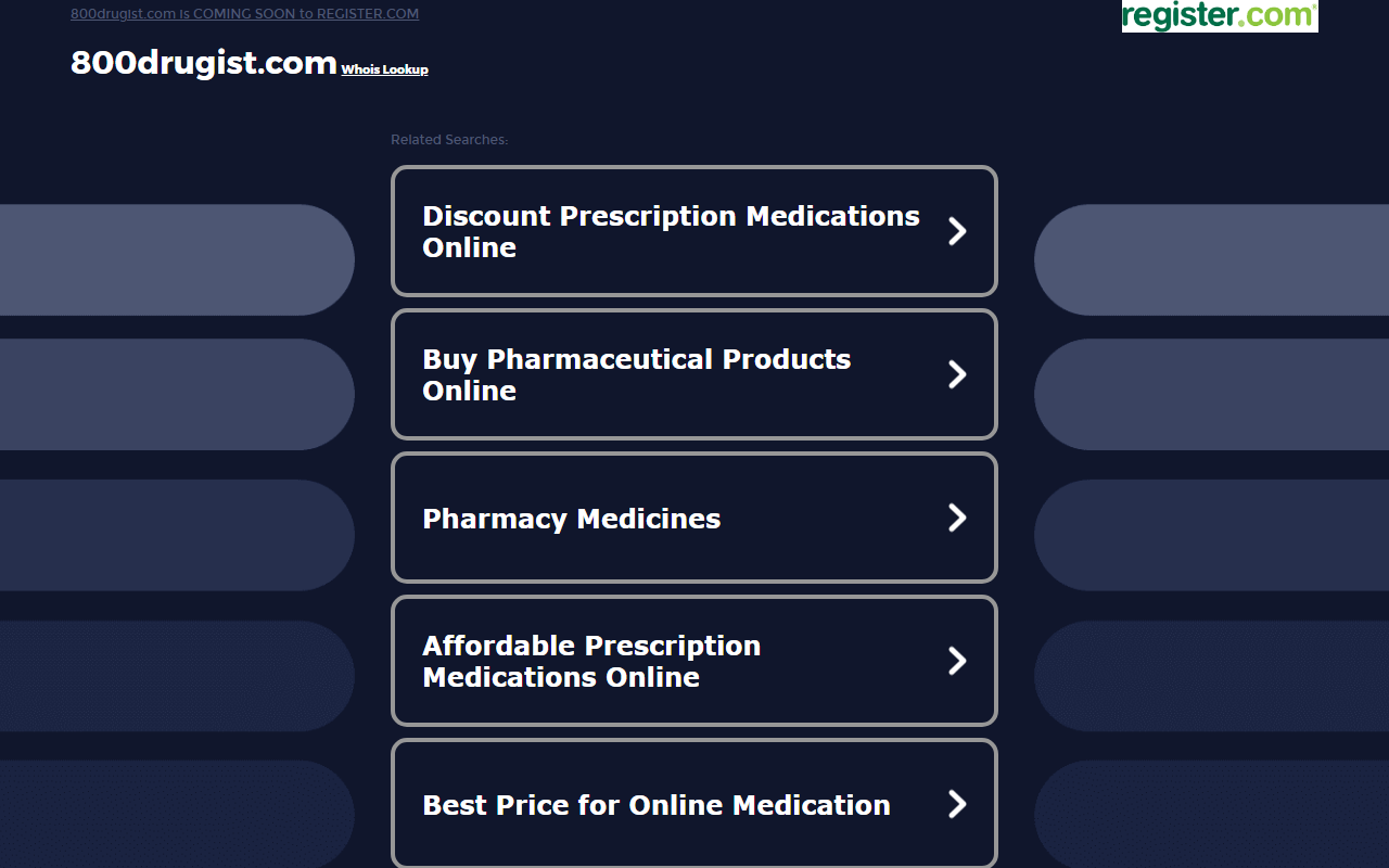 800drugist.com screenshot