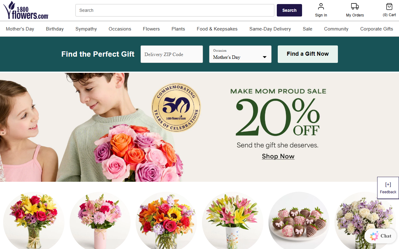 800flowerscode.com screenshot
