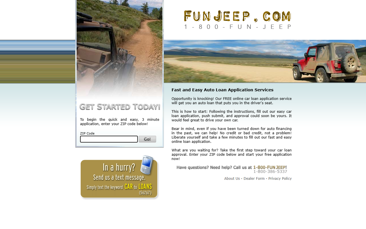 800funjeep.com screenshot