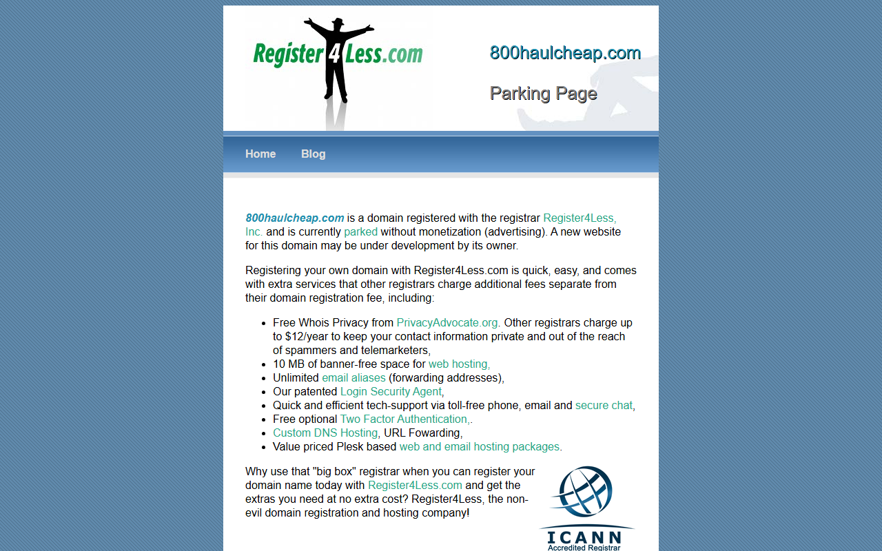 800haulcheap.com screenshot