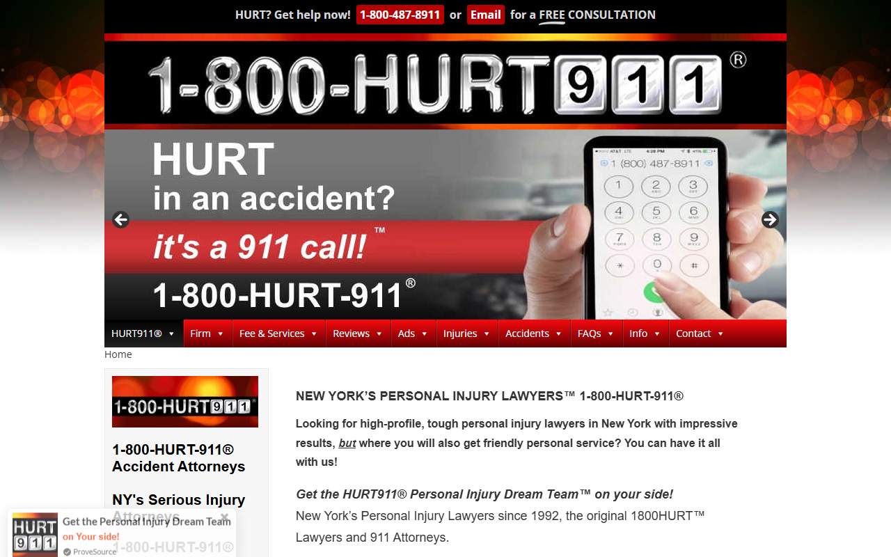 800hurt411.com screenshot