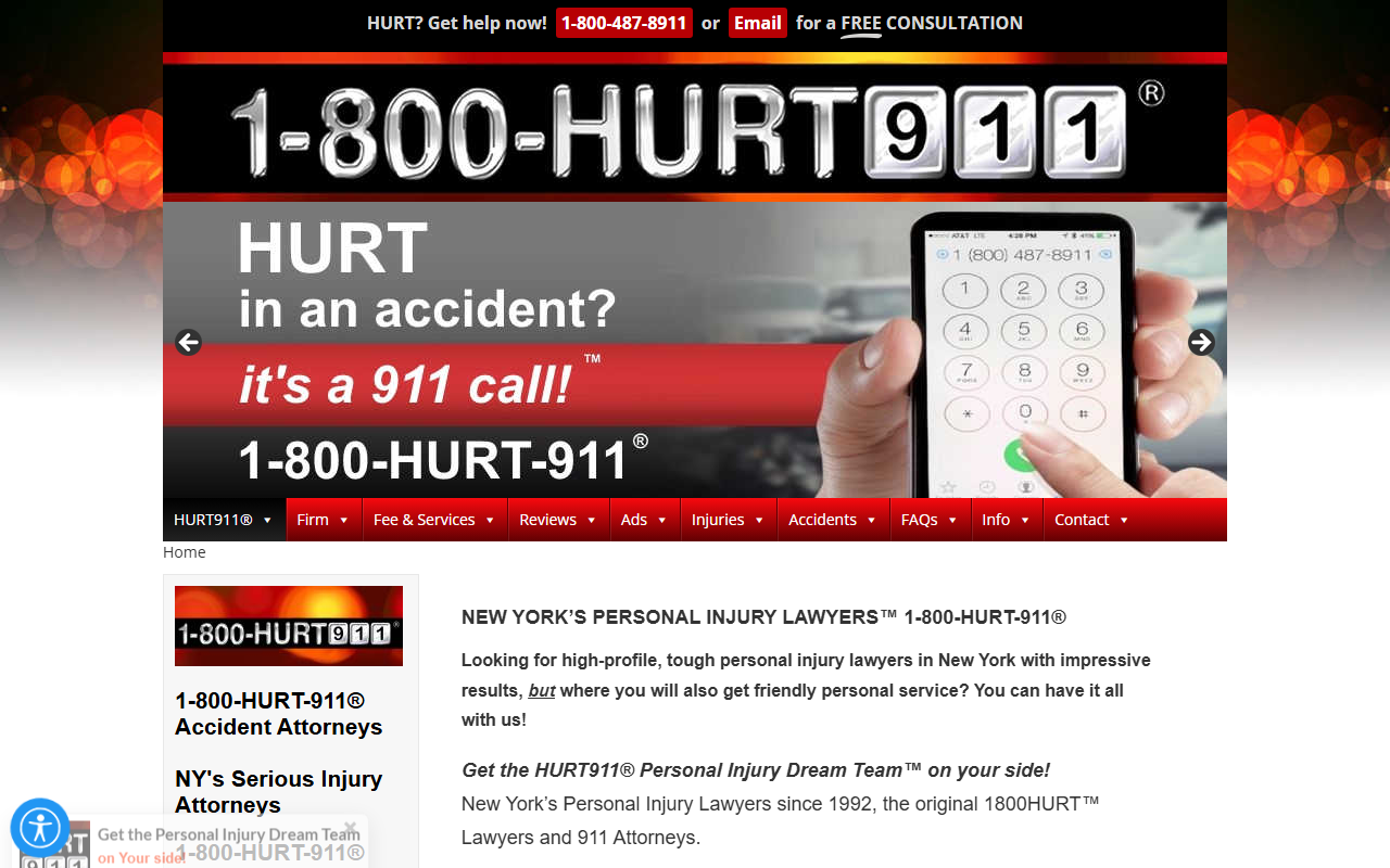 800hurt911.com screenshot