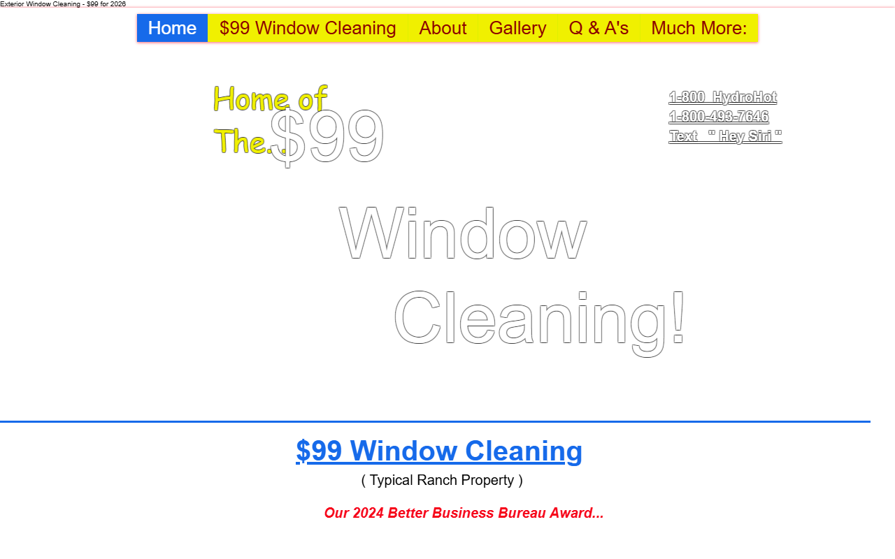 800hydrohot.com screenshot