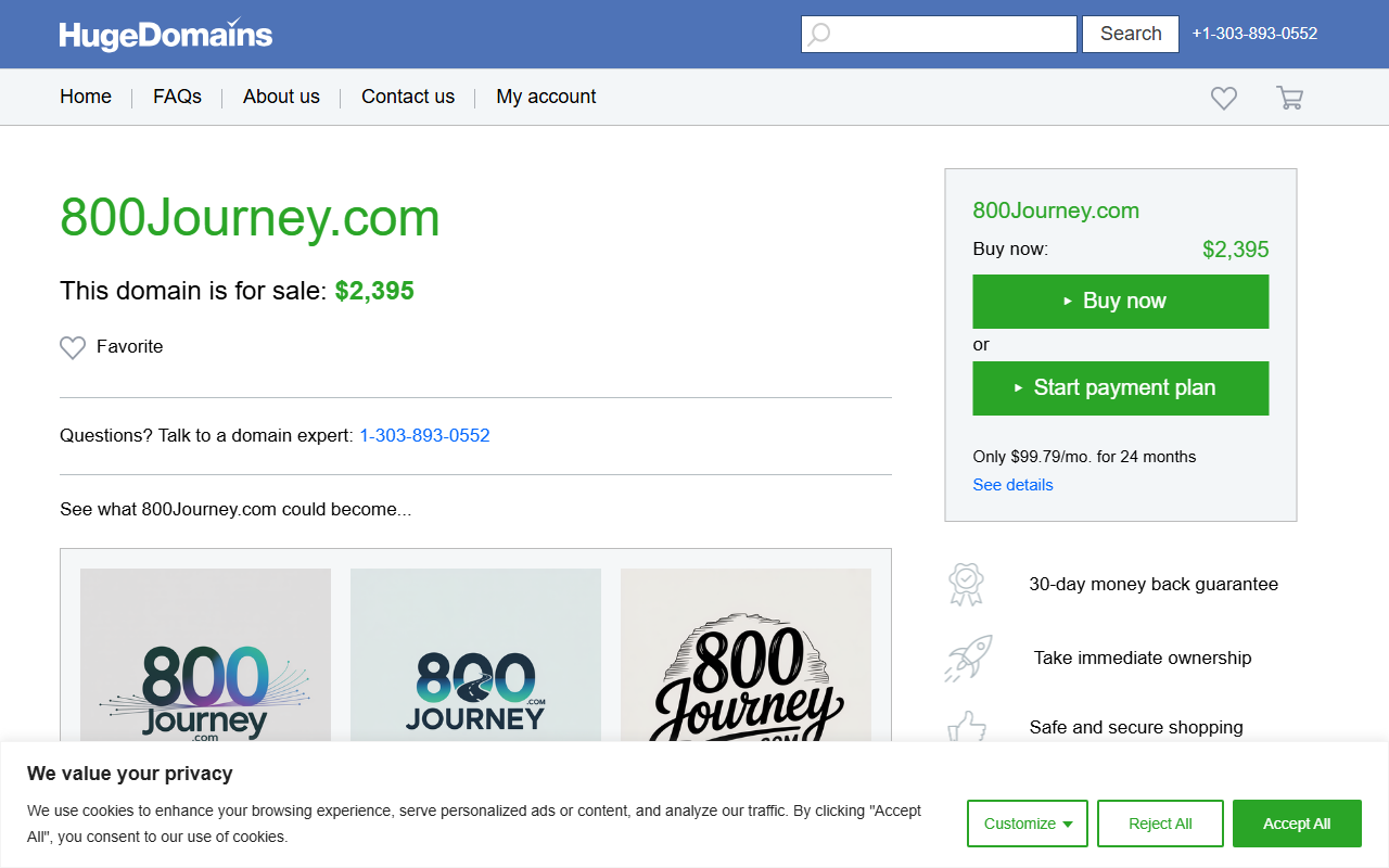 800journey.com screenshot