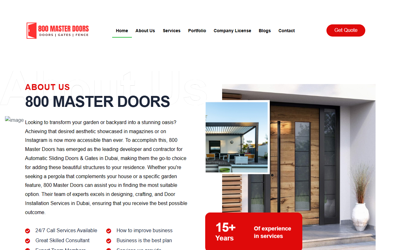 800masterdoors.com screenshot