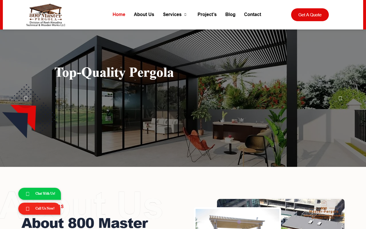 800masterpergola.com screenshot