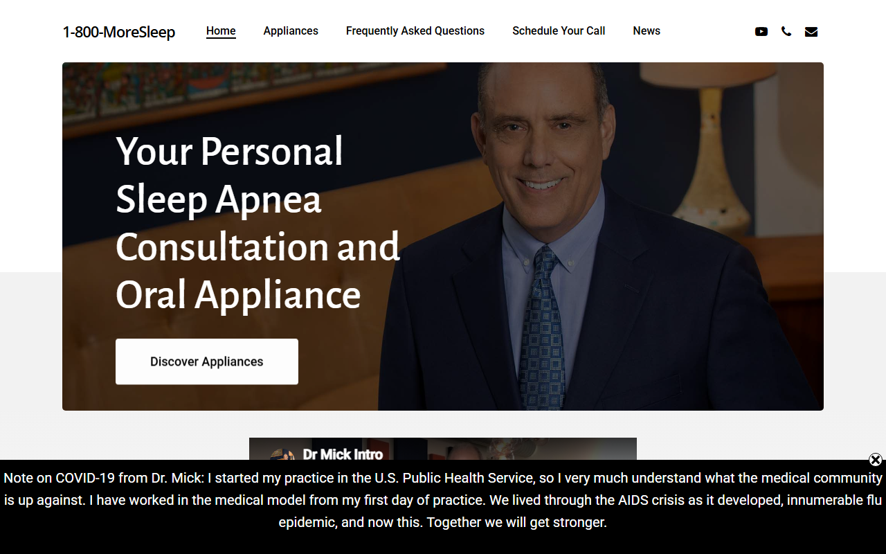 800moresleep.com screenshot