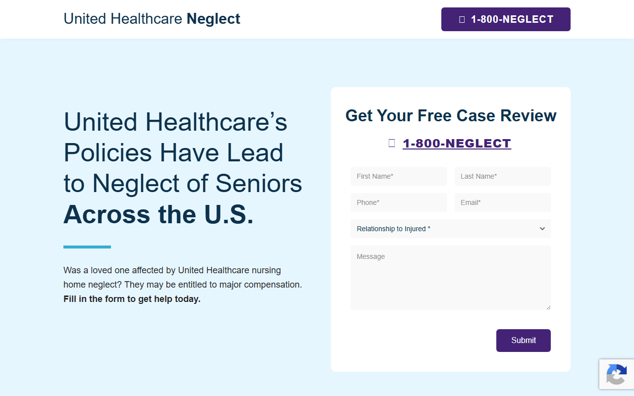 800neglectlaw.com screenshot