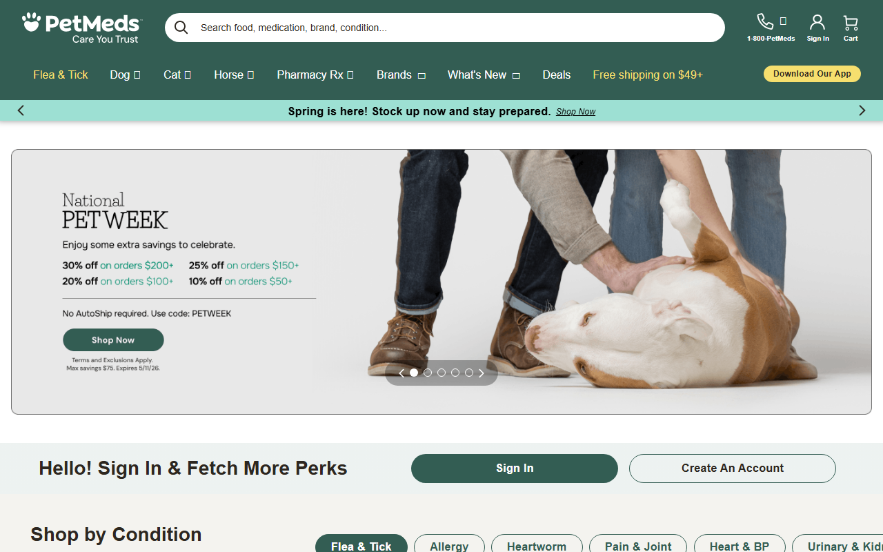 800petmedscoupon.com screenshot