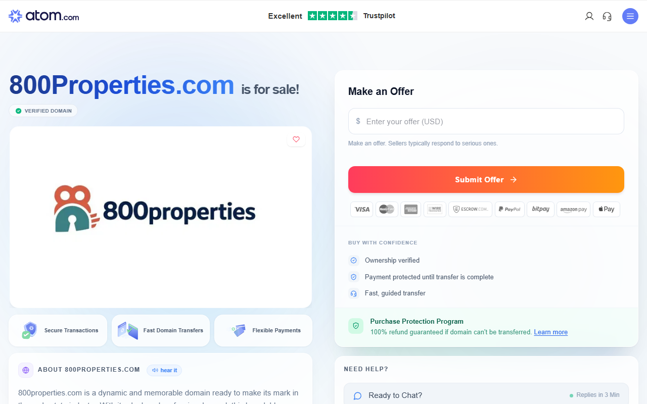 800properties.com screenshot