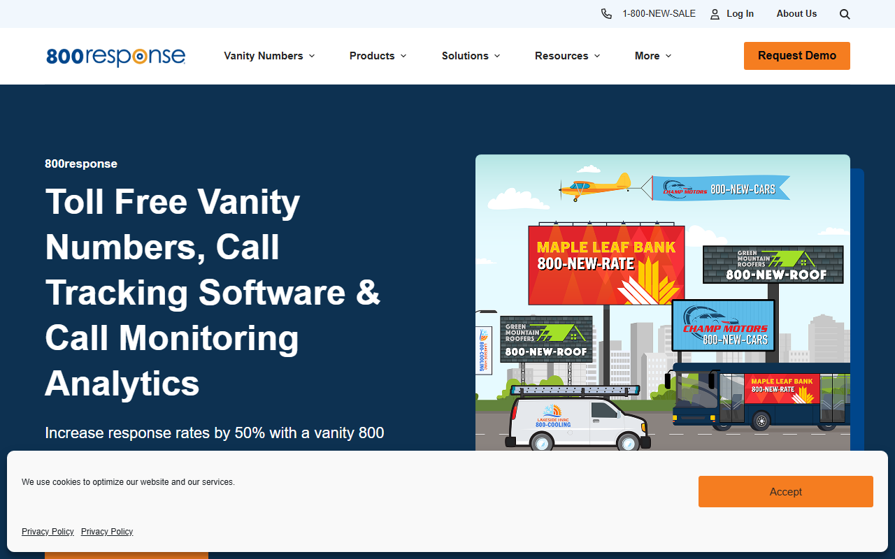 800response.com screenshot