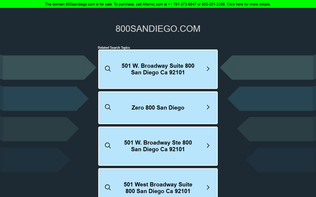 800sandiego.com screenshot