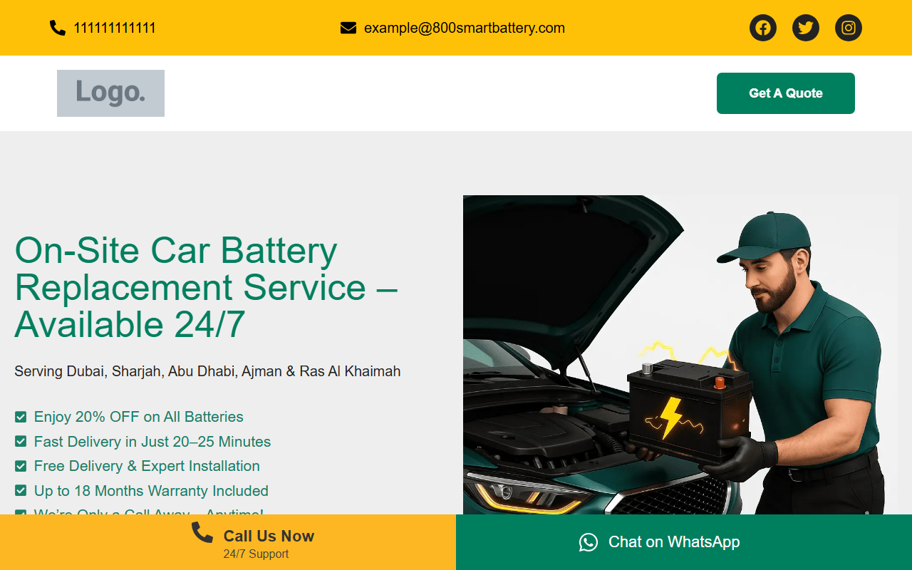 800smartbattery.com screenshot
