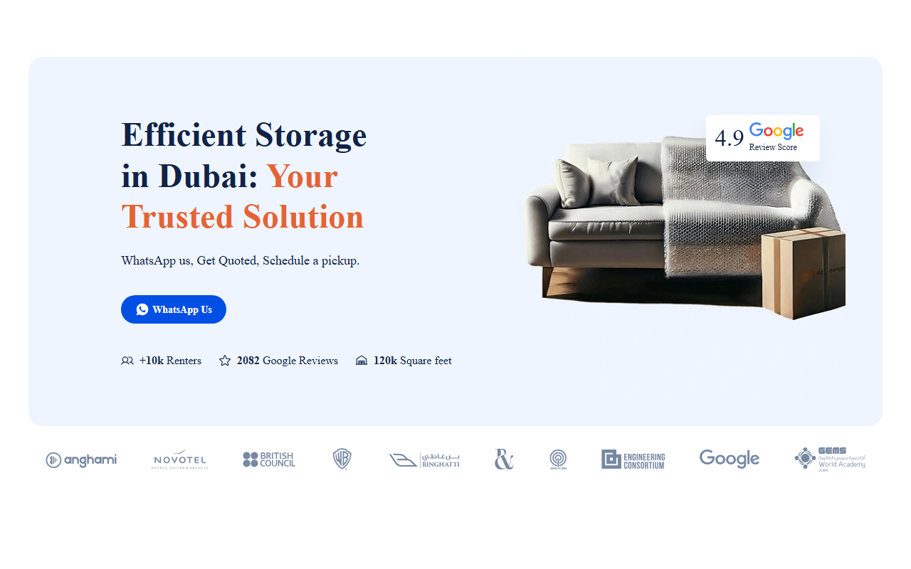 800storagedubai.com screenshot