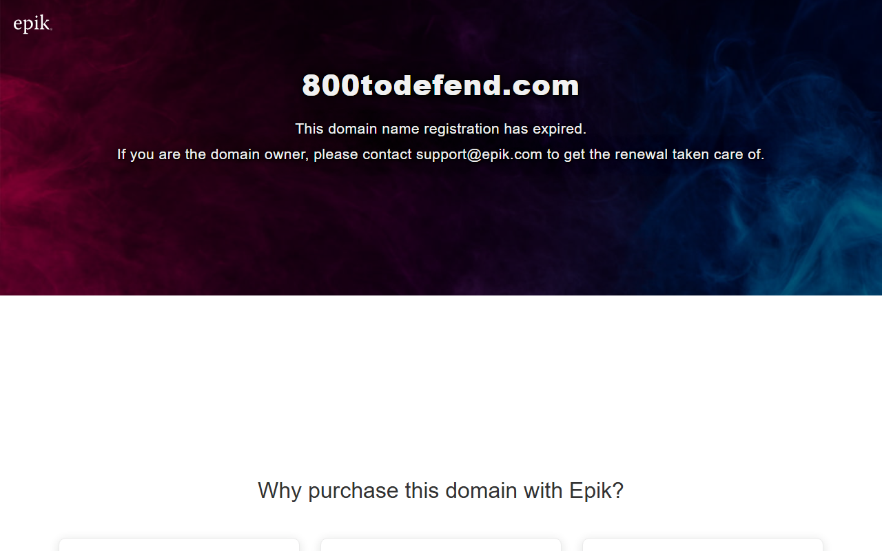 800todefend.com screenshot