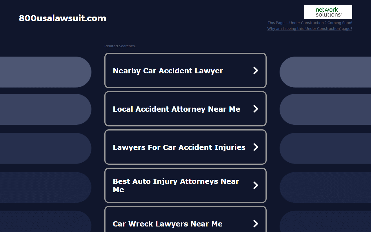 800usalawsuit.com screenshot