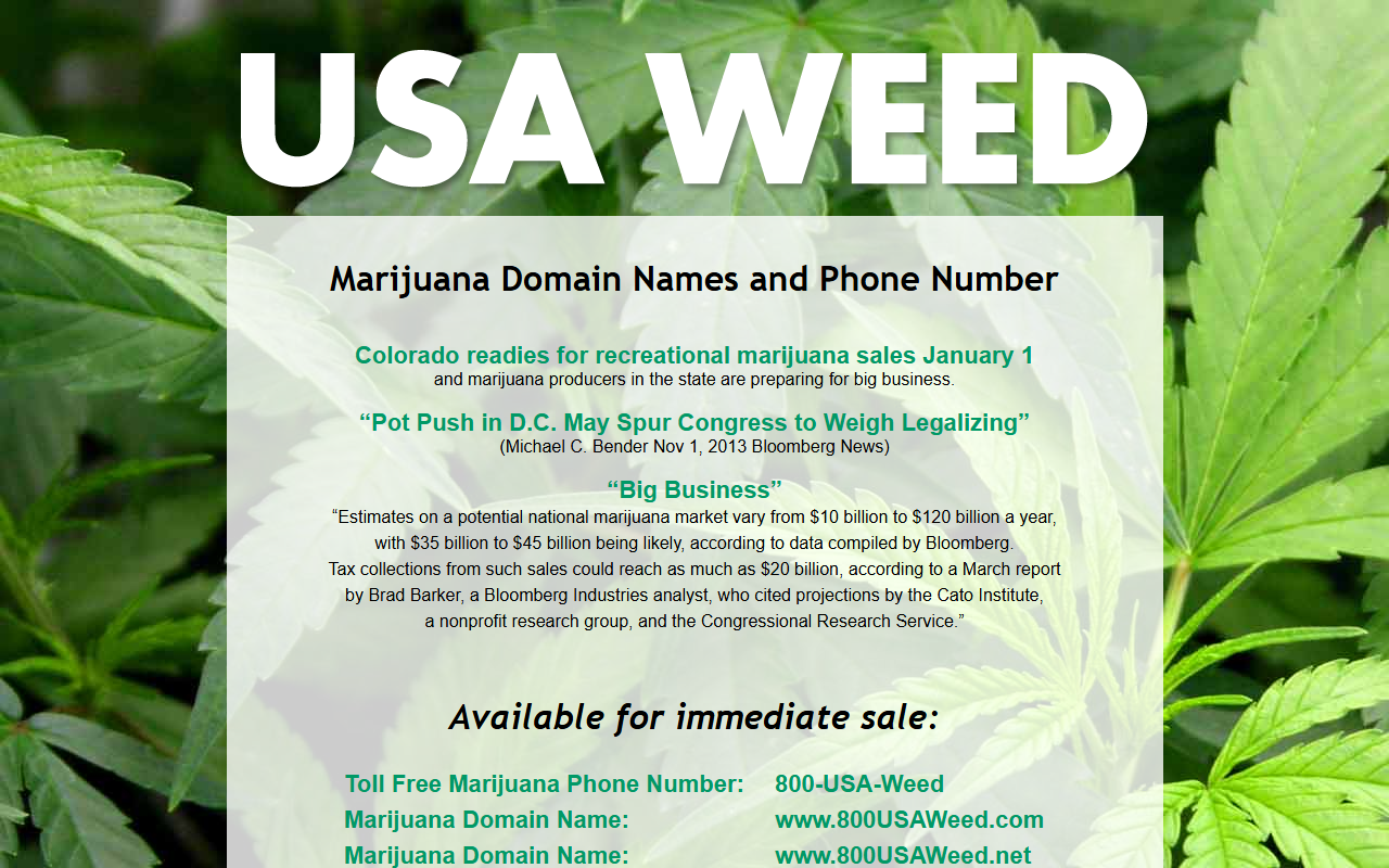 800usaweed.com screenshot