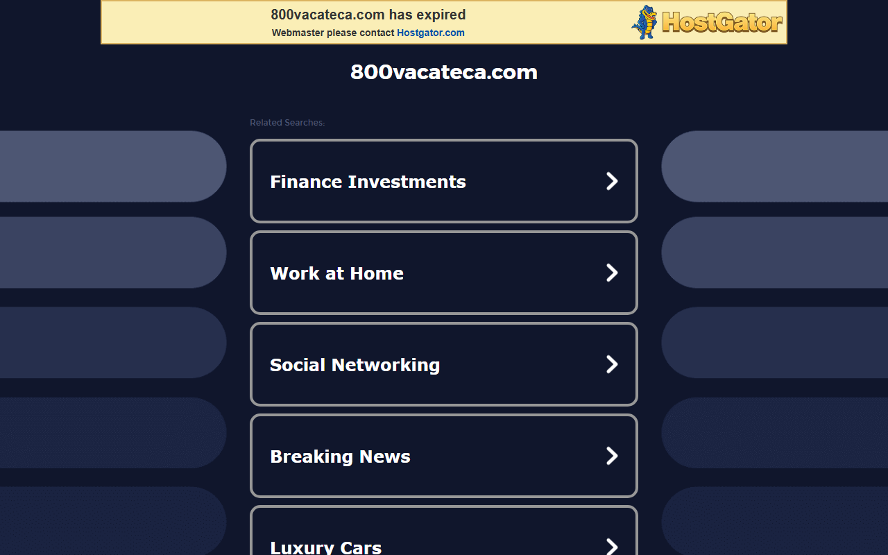 800vacateca.com screenshot