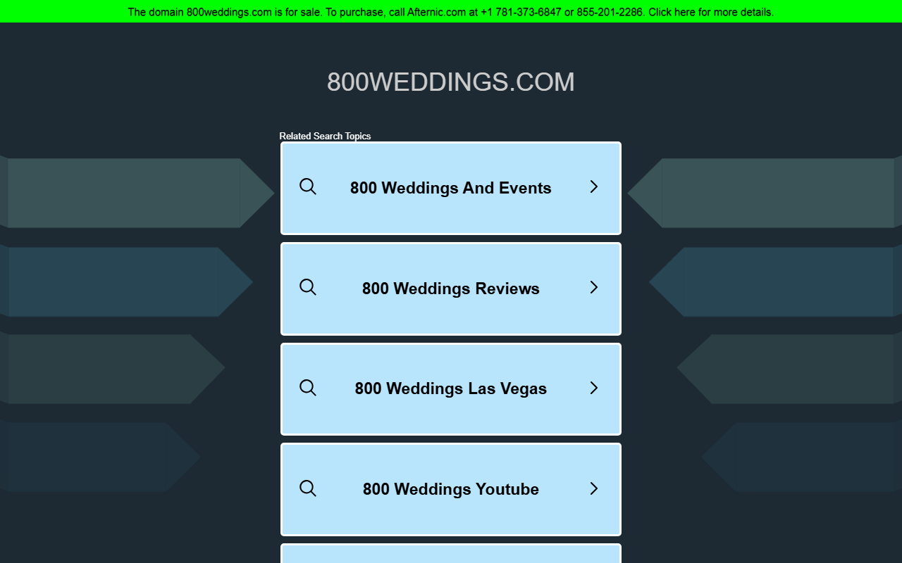 800weddings.com screenshot