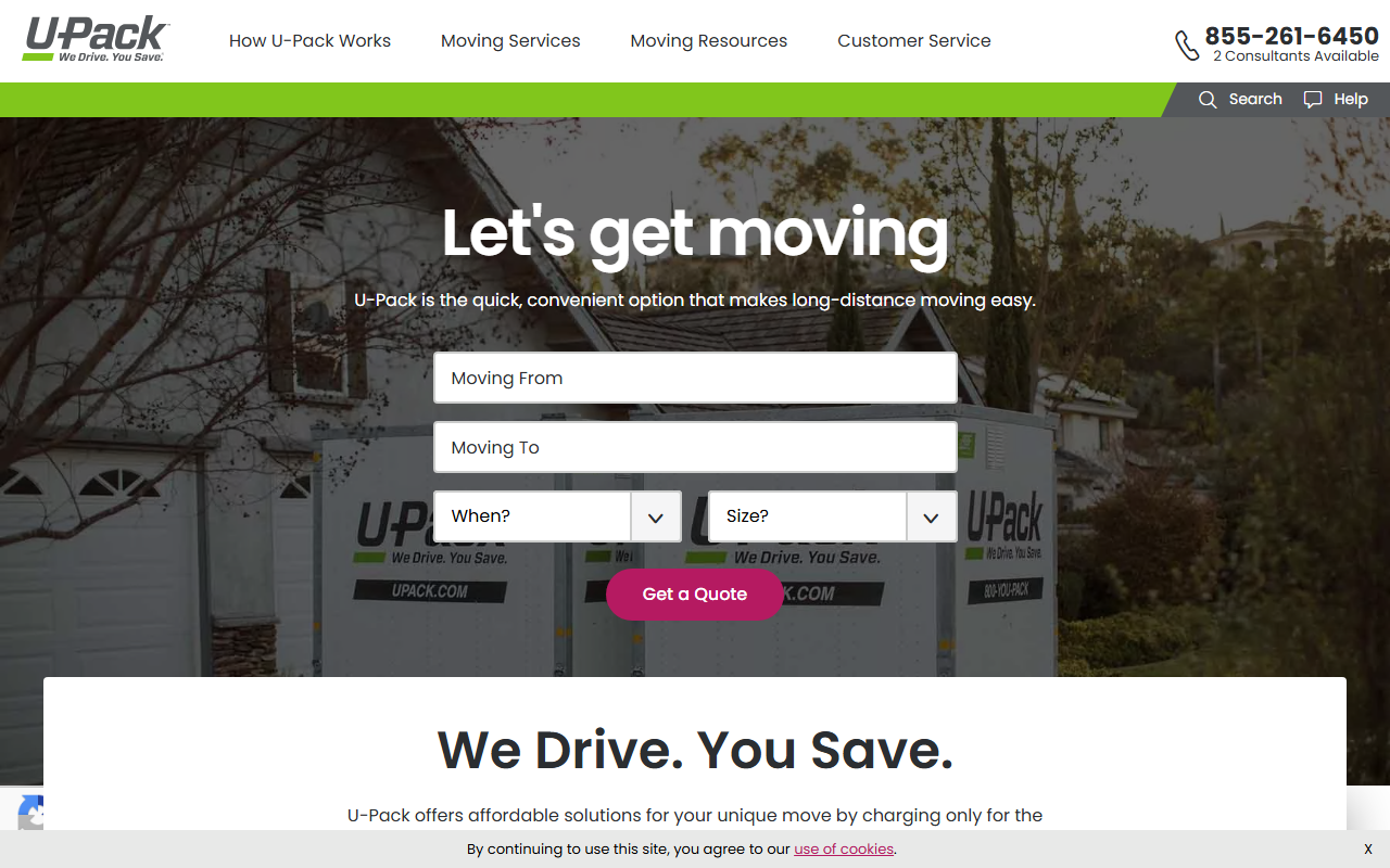 800youpack.com screenshot