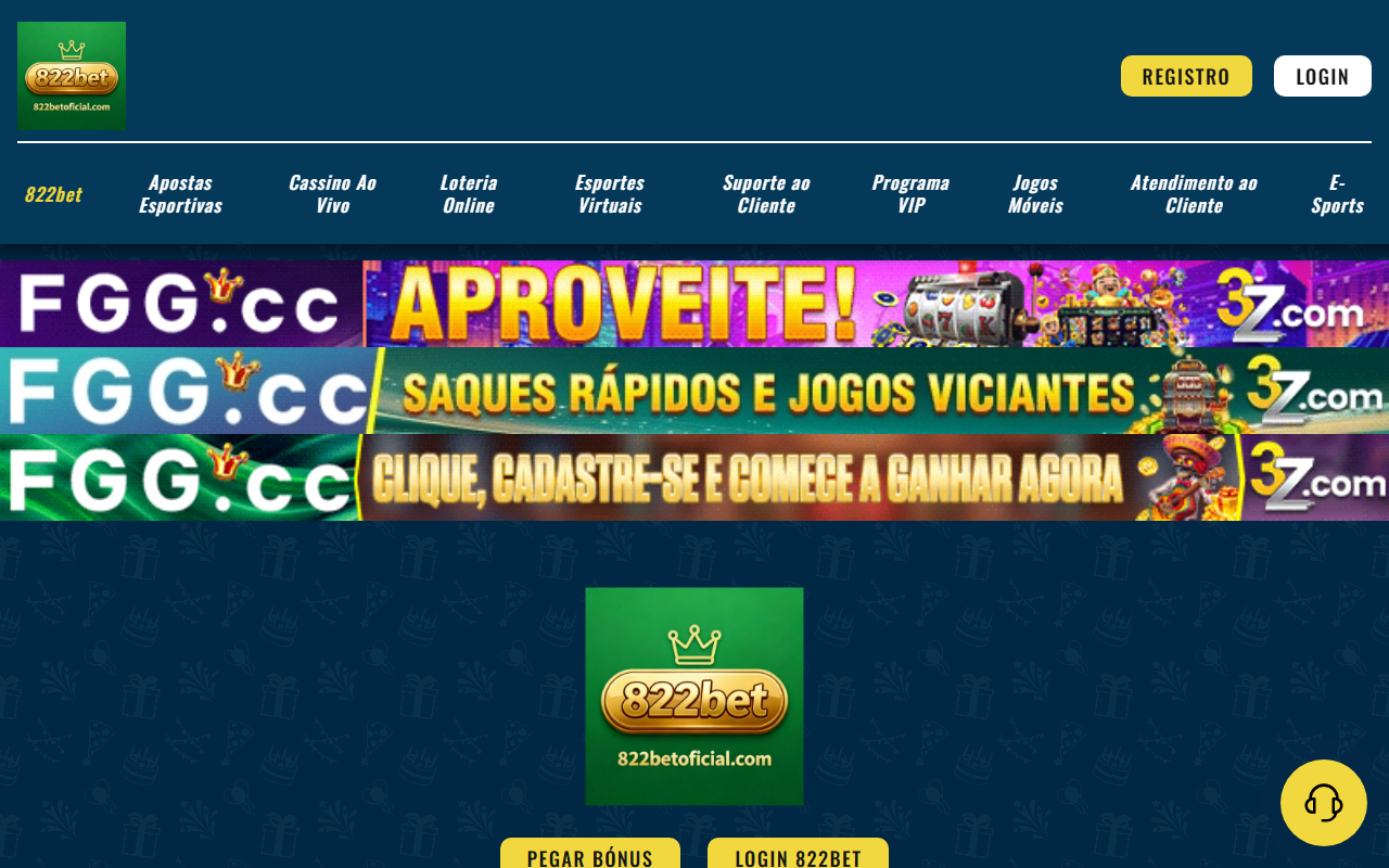 822betoficial.com screenshot