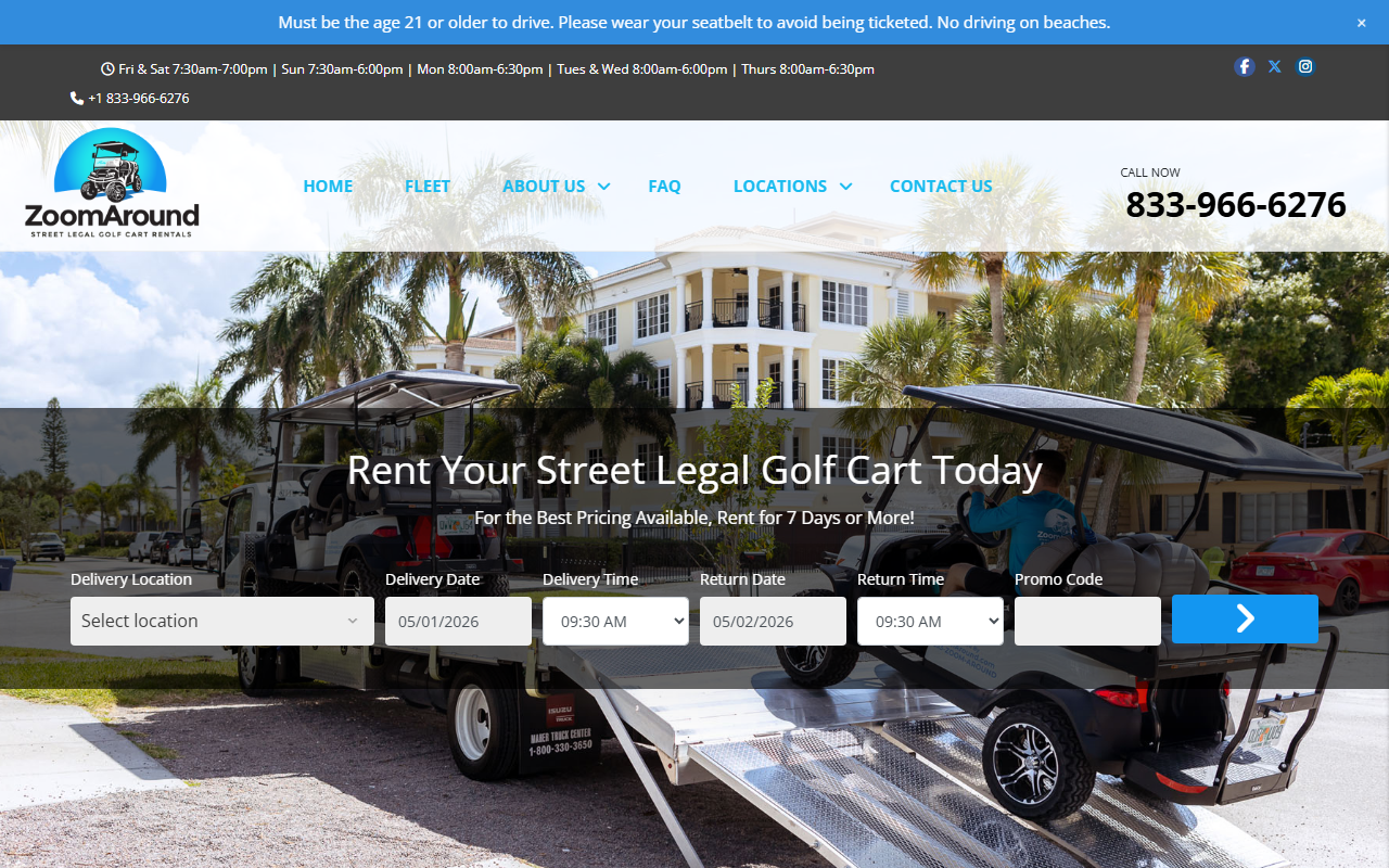 833a1rental.com screenshot