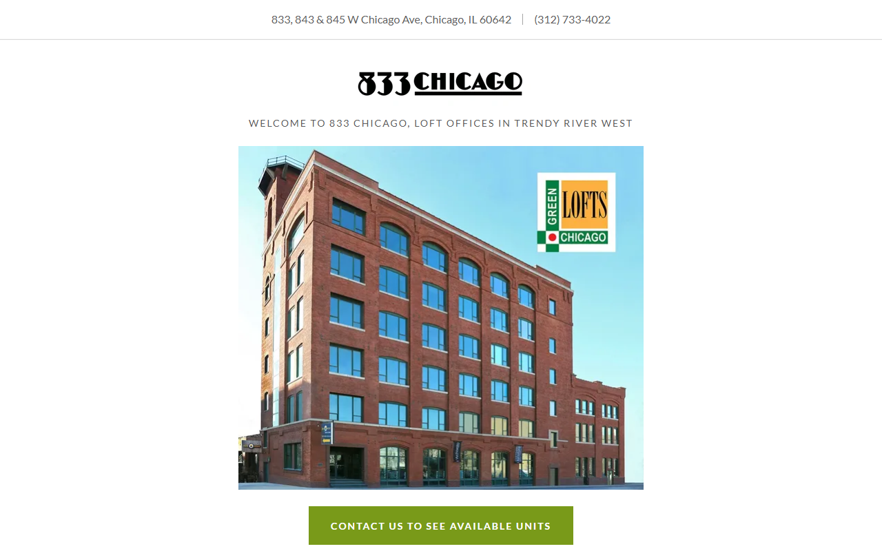 833chicago.com screenshot