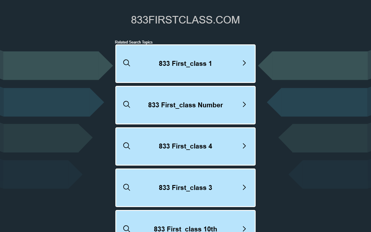 833firstclass.com screenshot