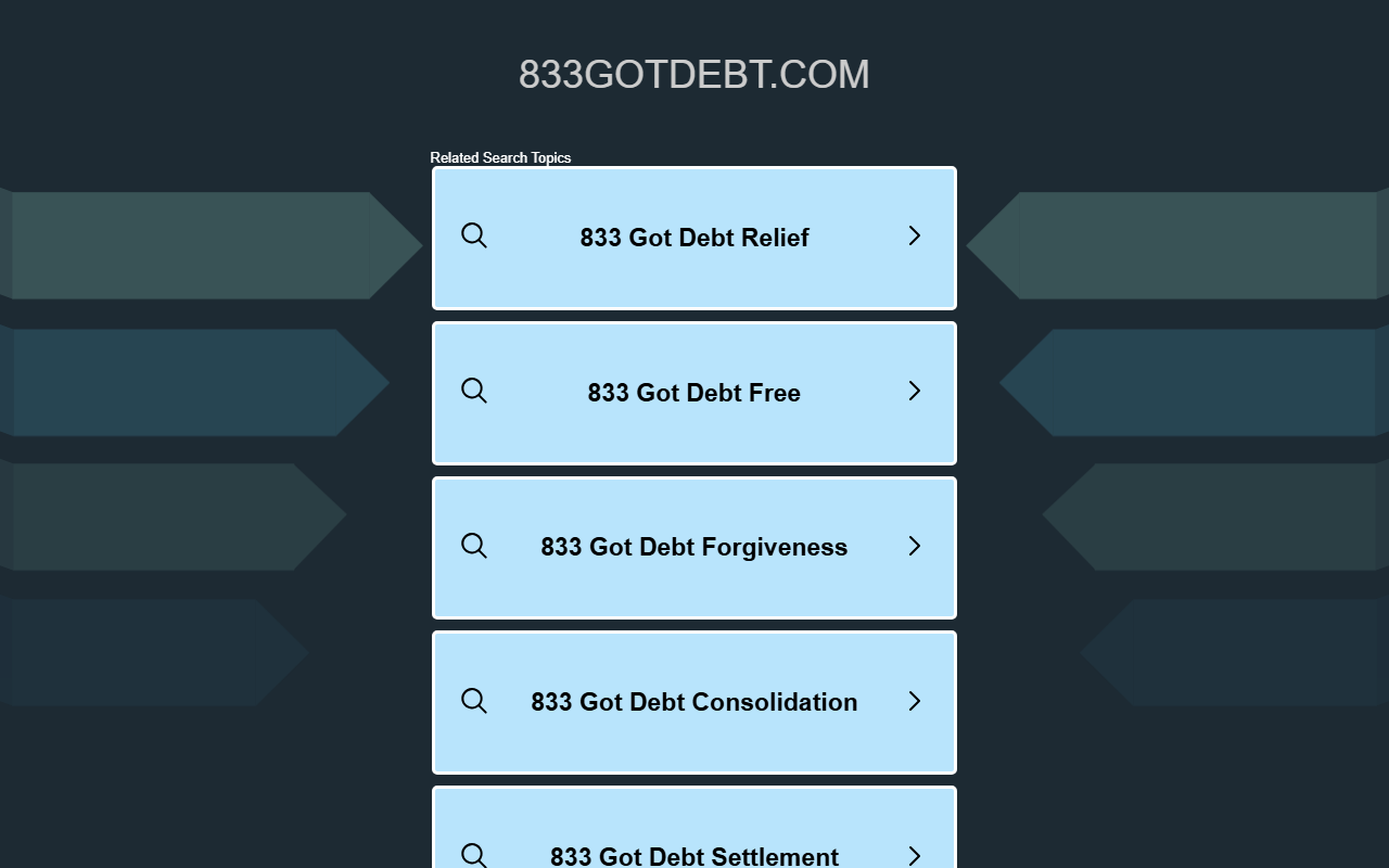 833gotdebt.com screenshot