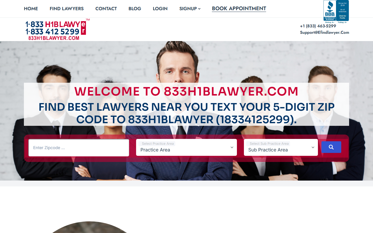 833h1blawyer.com screenshot