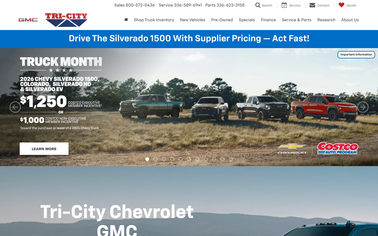 833ncchevy.com screenshot