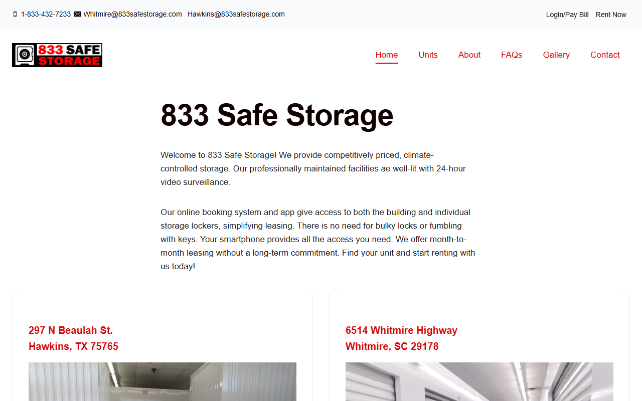 833safestorage.com screenshot