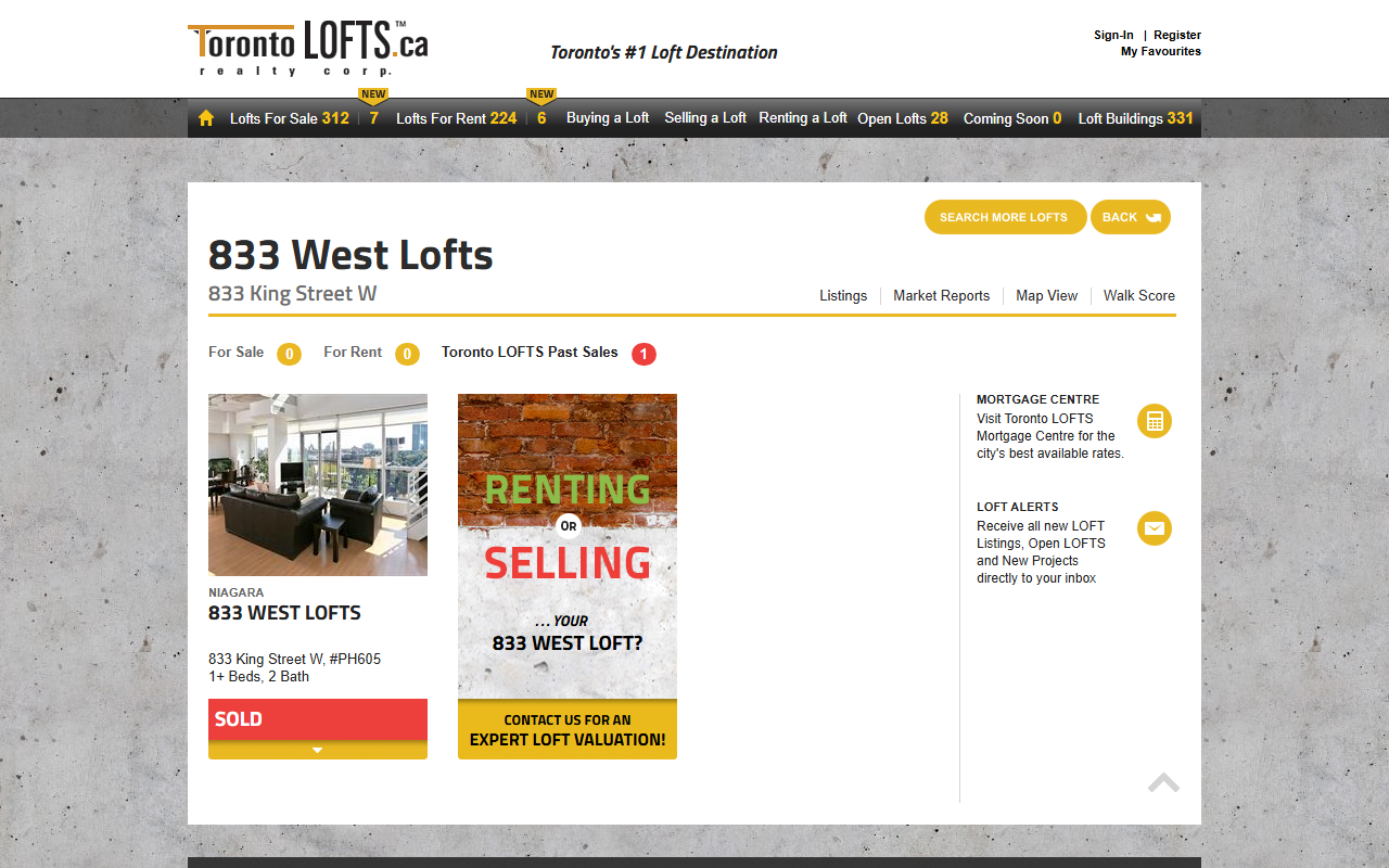 833westlofts.com screenshot