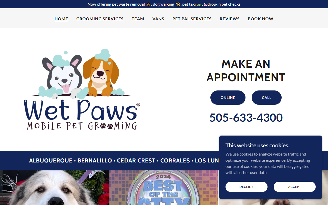 833wetpaws.com screenshot