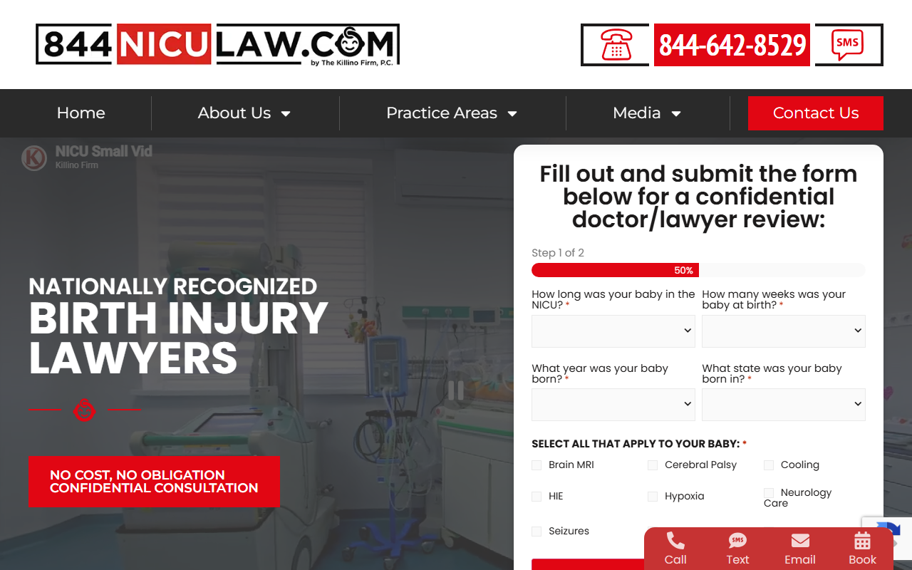 844-nicu-law.com screenshot