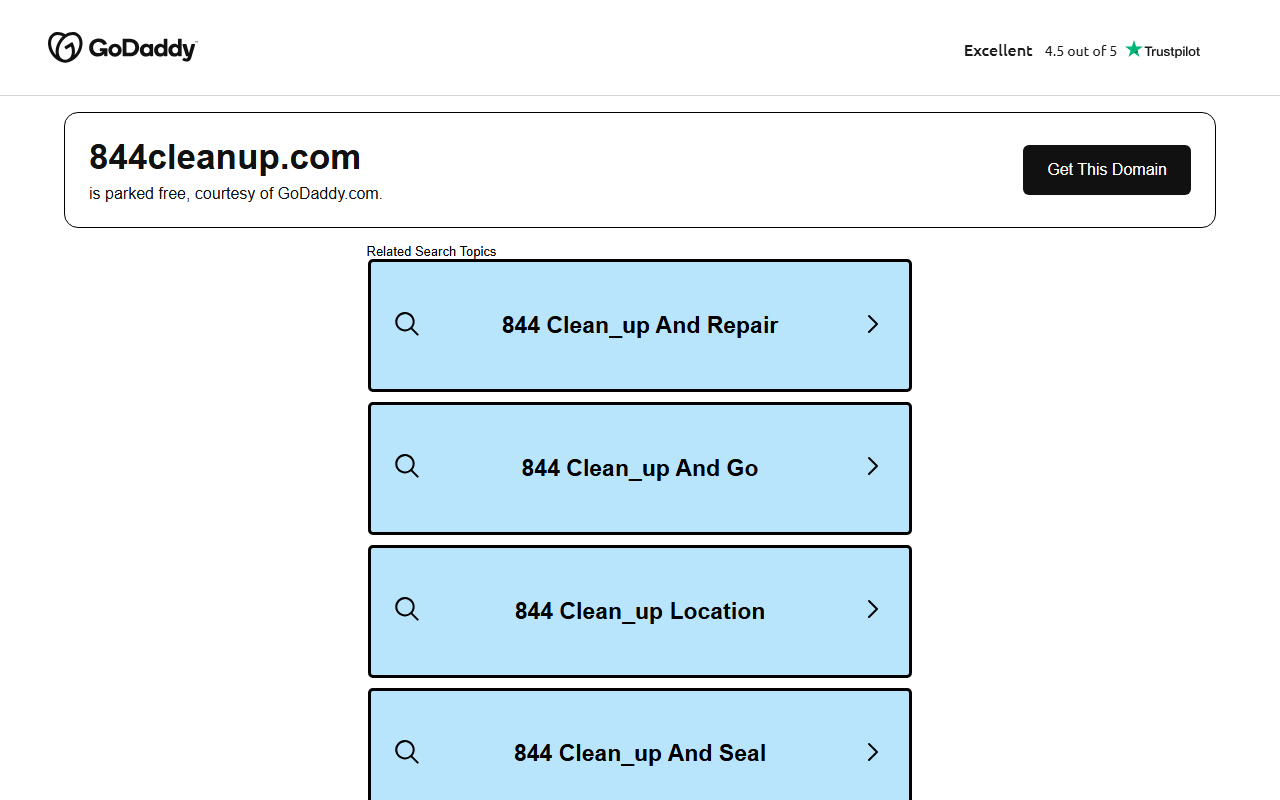 844cleanup.com screenshot