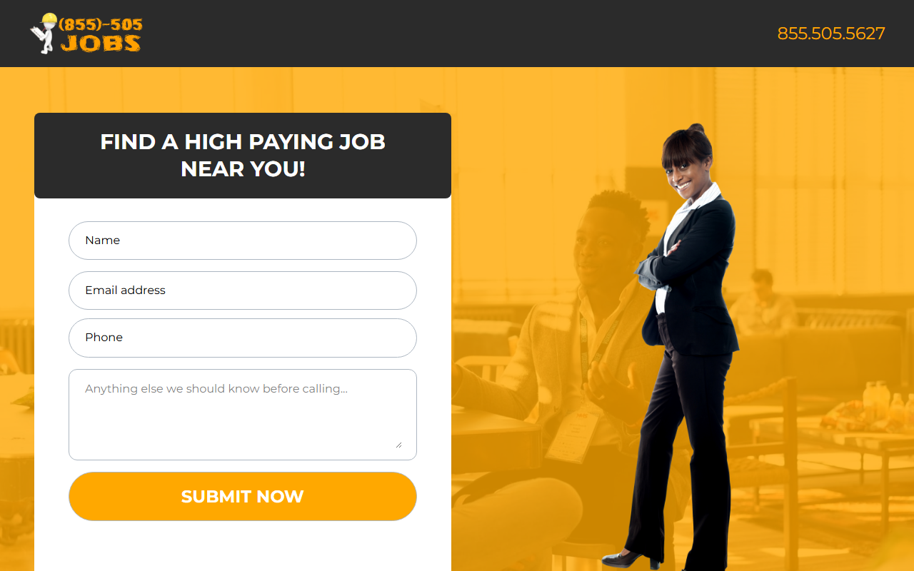 855-505jobs.com screenshot
