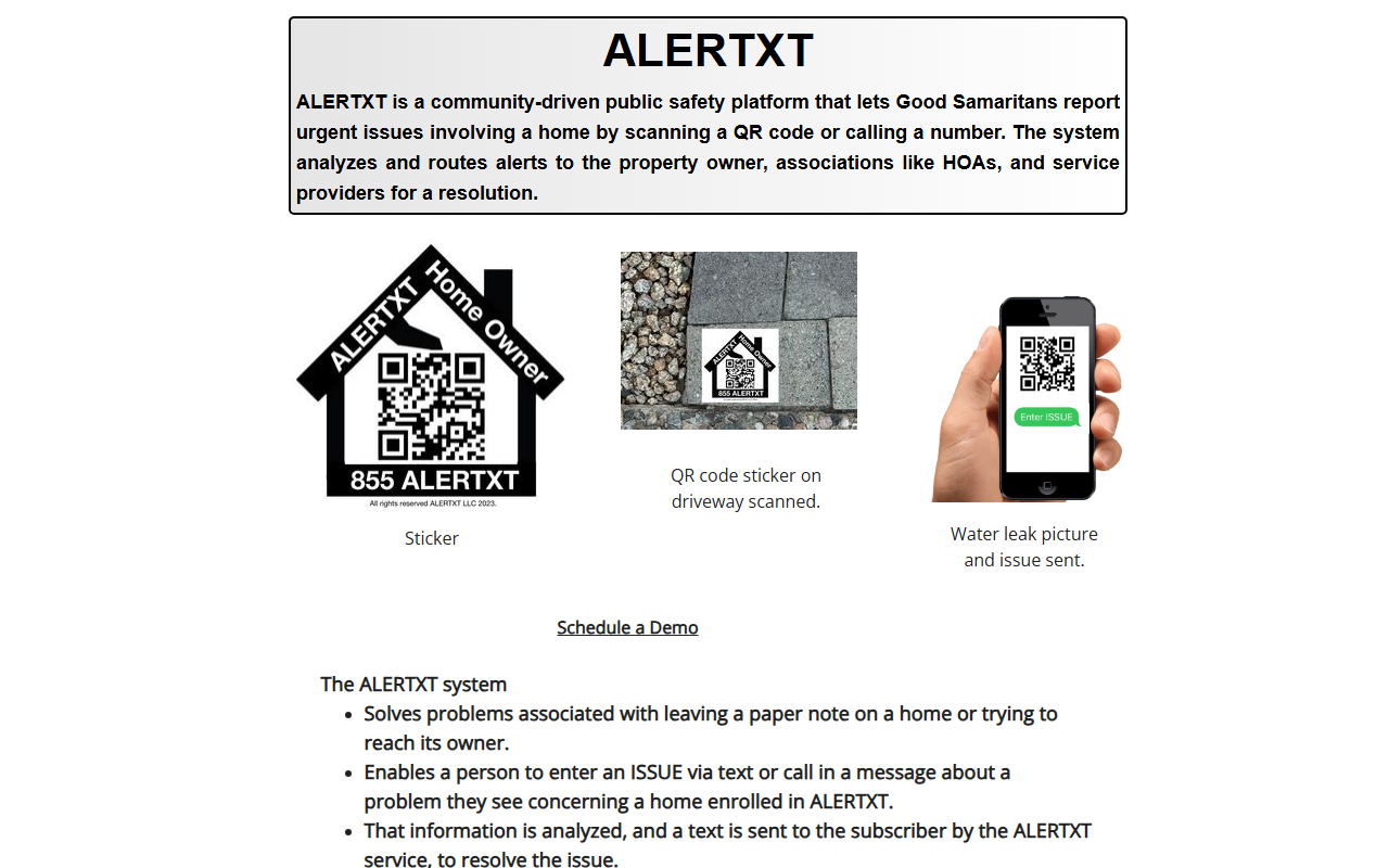 855alertxt.com screenshot