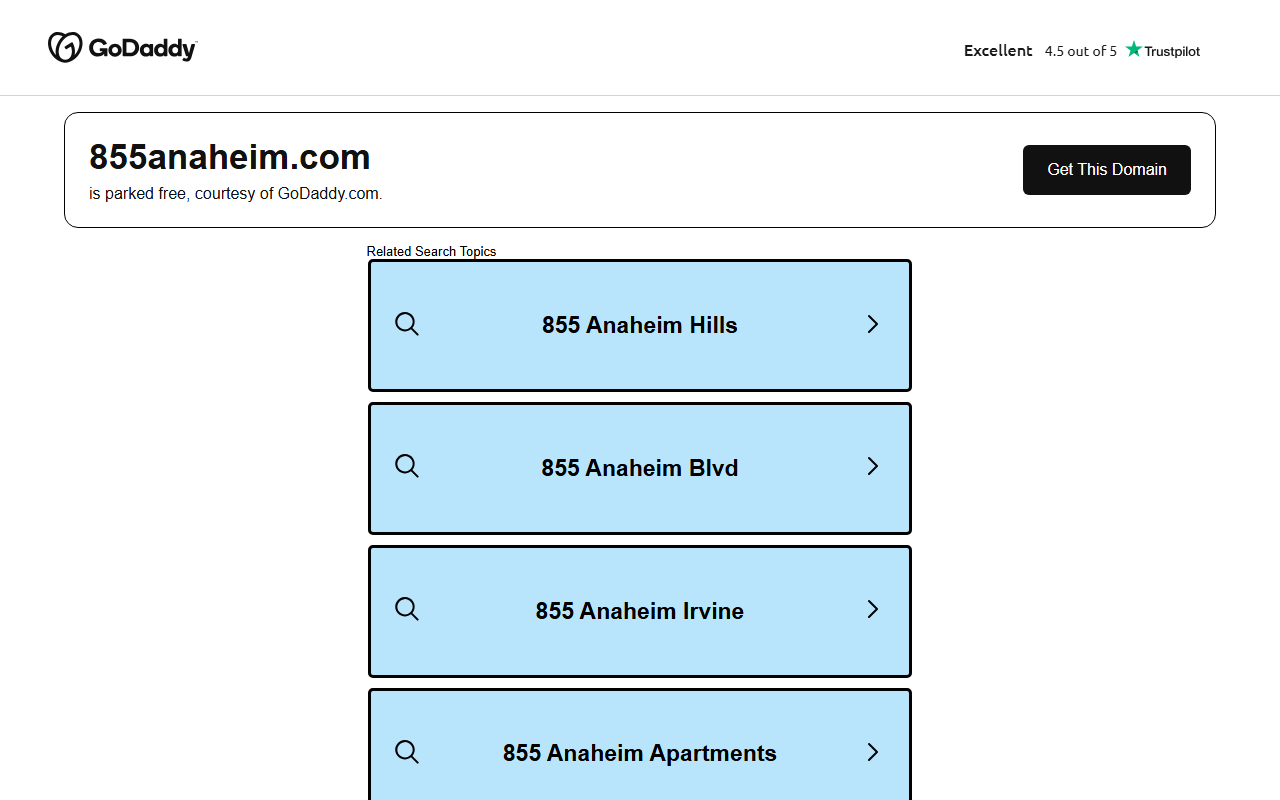 855anaheim.com screenshot
