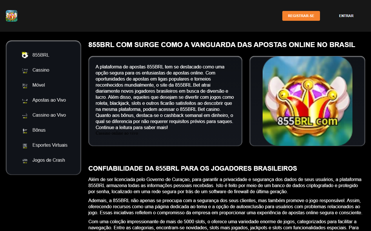 855brl855bet.com screenshot