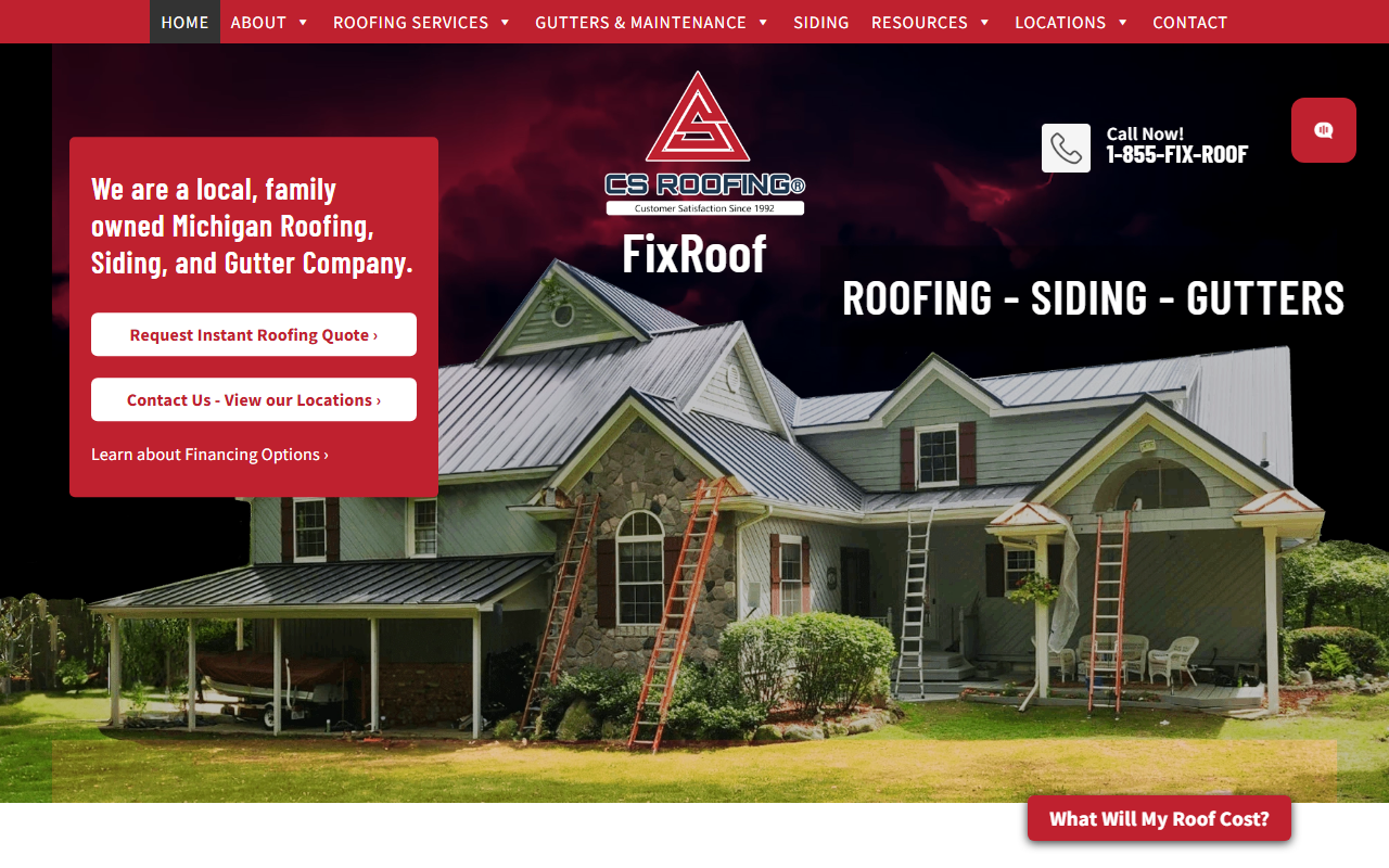855fixroof.com screenshot