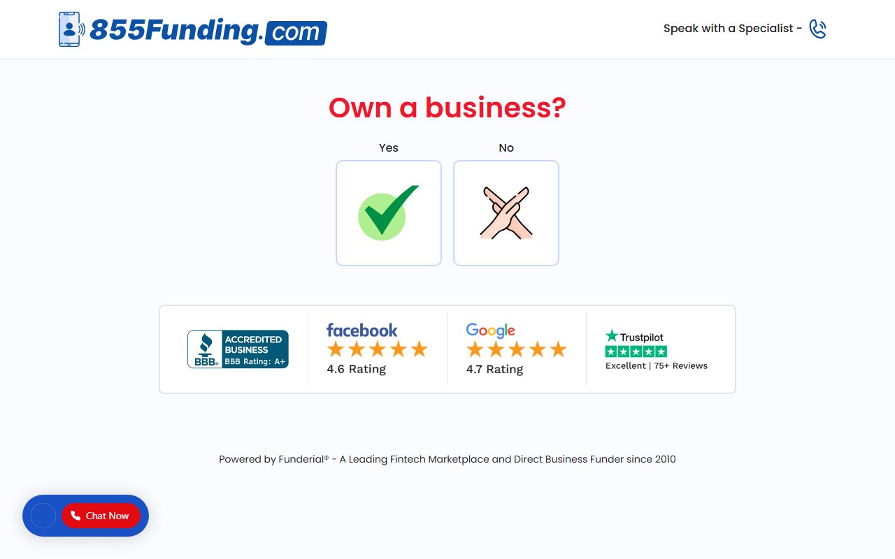 855funding.com screenshot