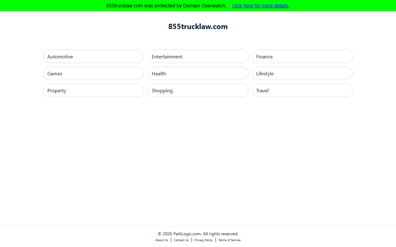 855trucklaw.com screenshot
