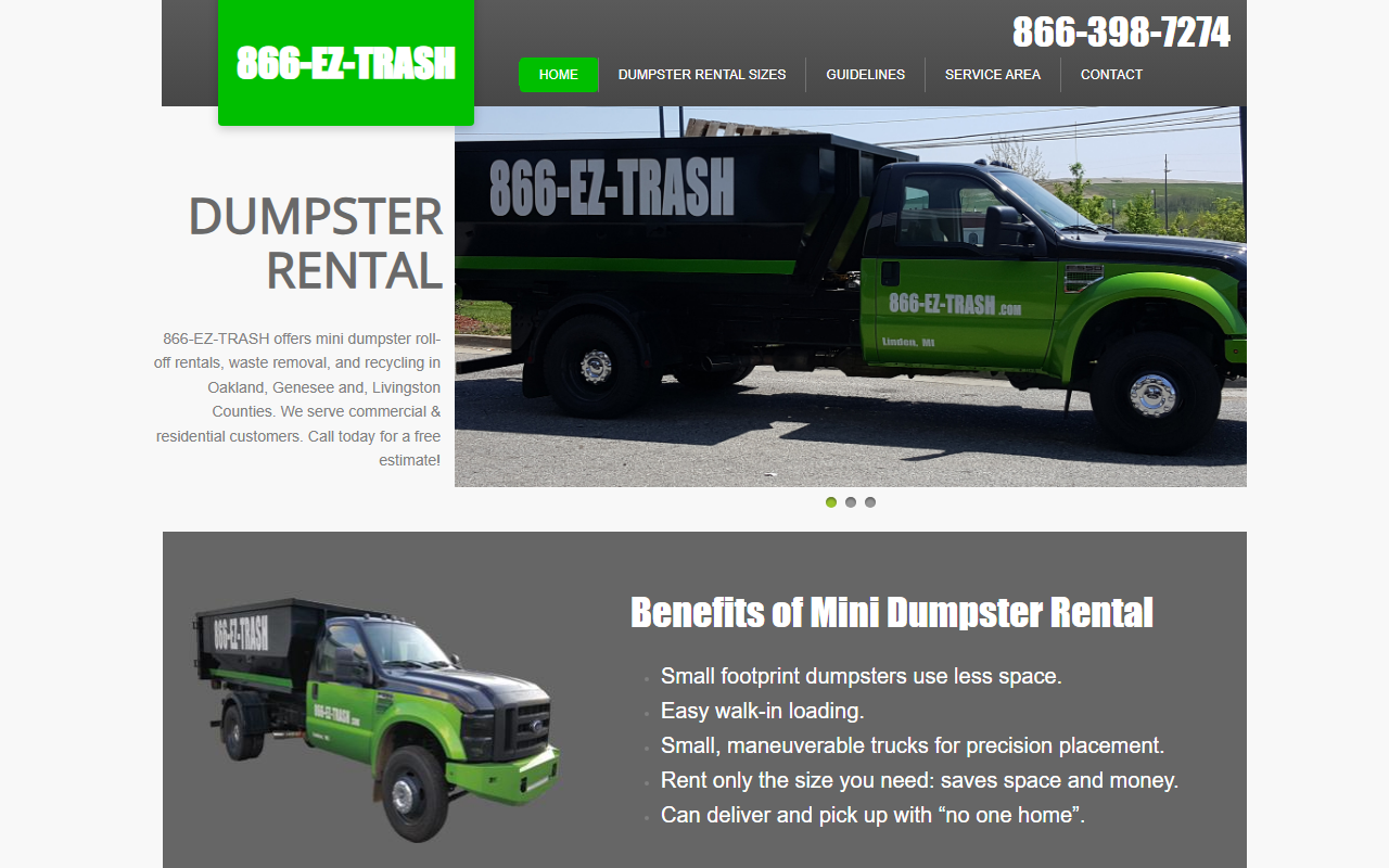 866-ez-trash.com screenshot