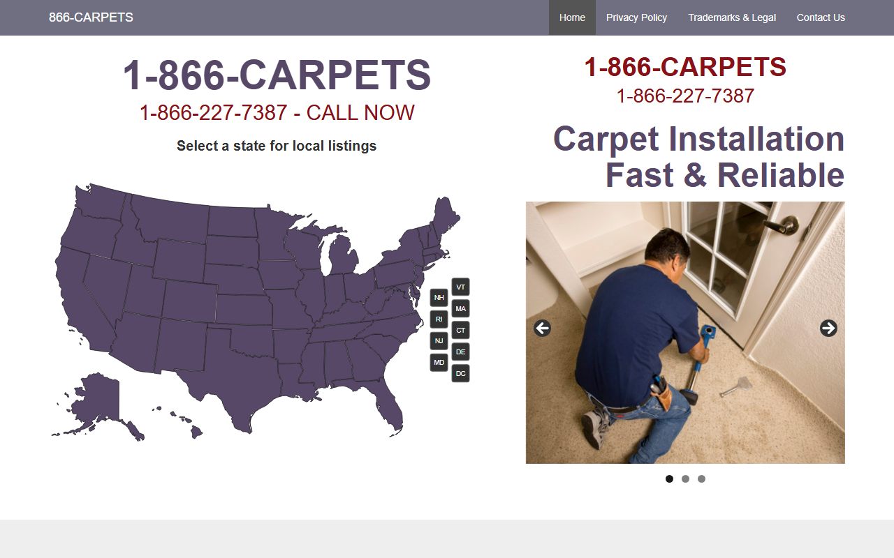 866carpets.com screenshot