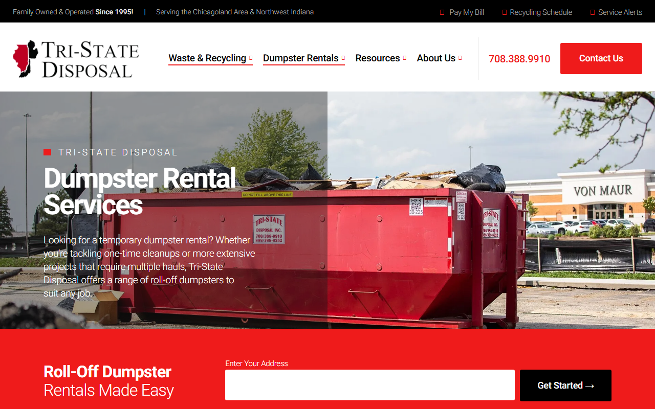 866dumpster.com screenshot