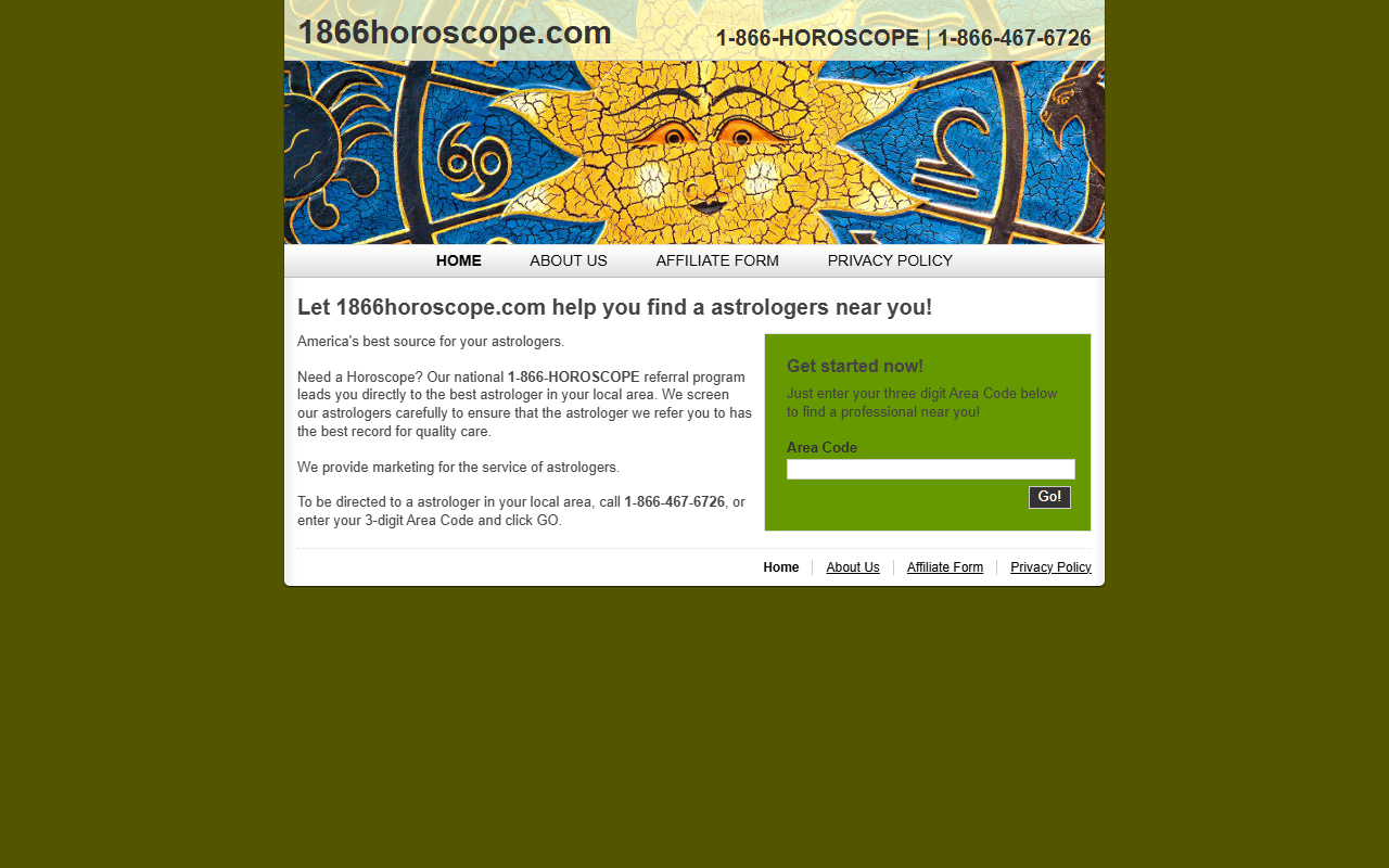866horoscope.com screenshot